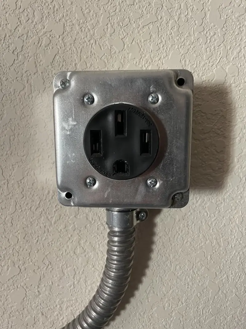 NEMA 14-50 outlet installed for Electrical Panel Upgrade in Lucas Valley-Marinwood